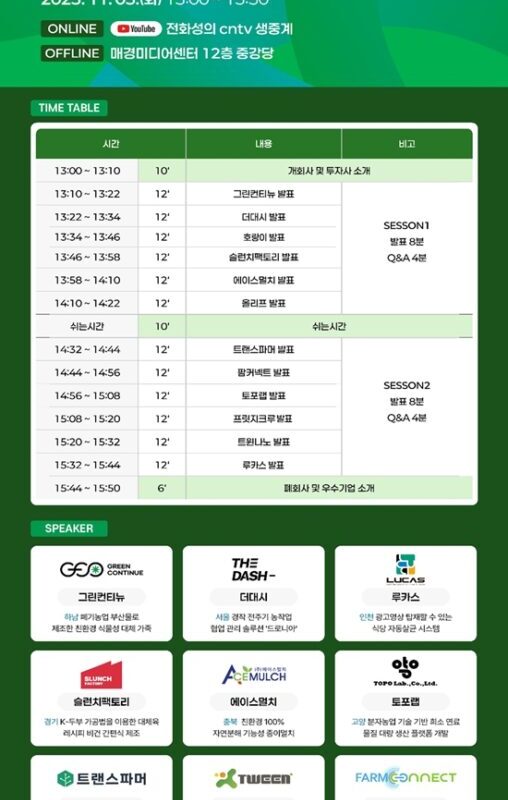 씨엔티테크, ‘2024 FAST TRACK’ 농식품 스타트업 데모데이 개최